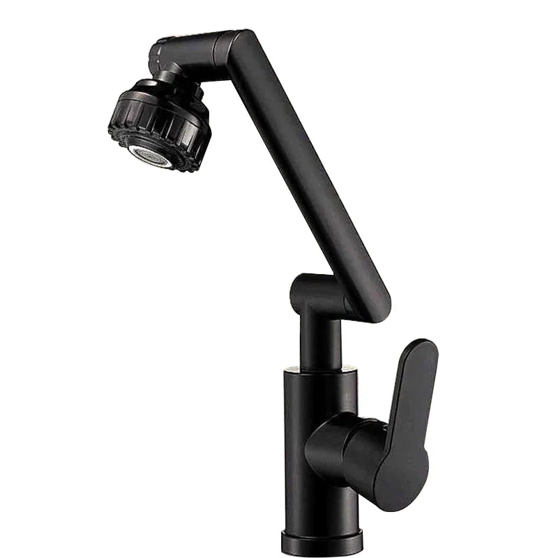 Rotating Dual-mode Faucet for Kitchen and Bathroom - black-A