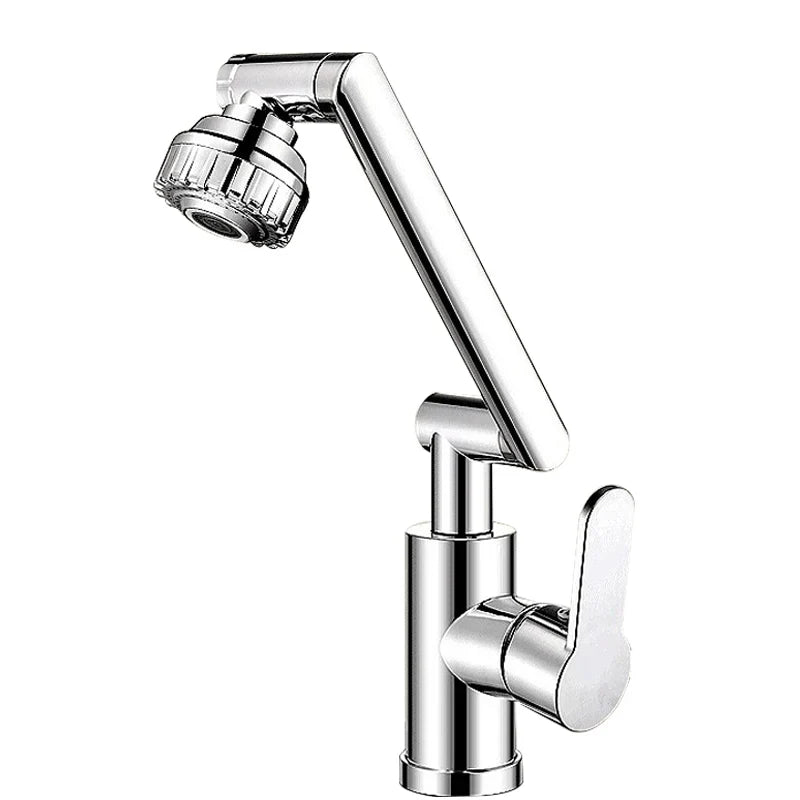 Rotating Dual-mode Faucet for Kitchen and Bathroom - silver-A