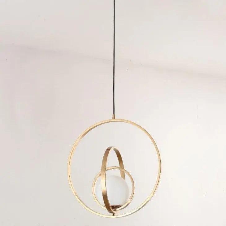 Rotating Gold Ring Pendant Light - 1 / Three Rings