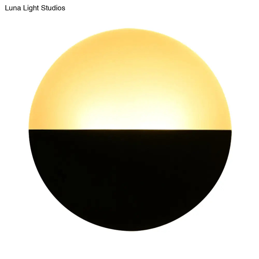 DecorBites™ DecorBites™ Round Acrylic LED Wall Sconce - Simplicity at its Finest (White/Black)