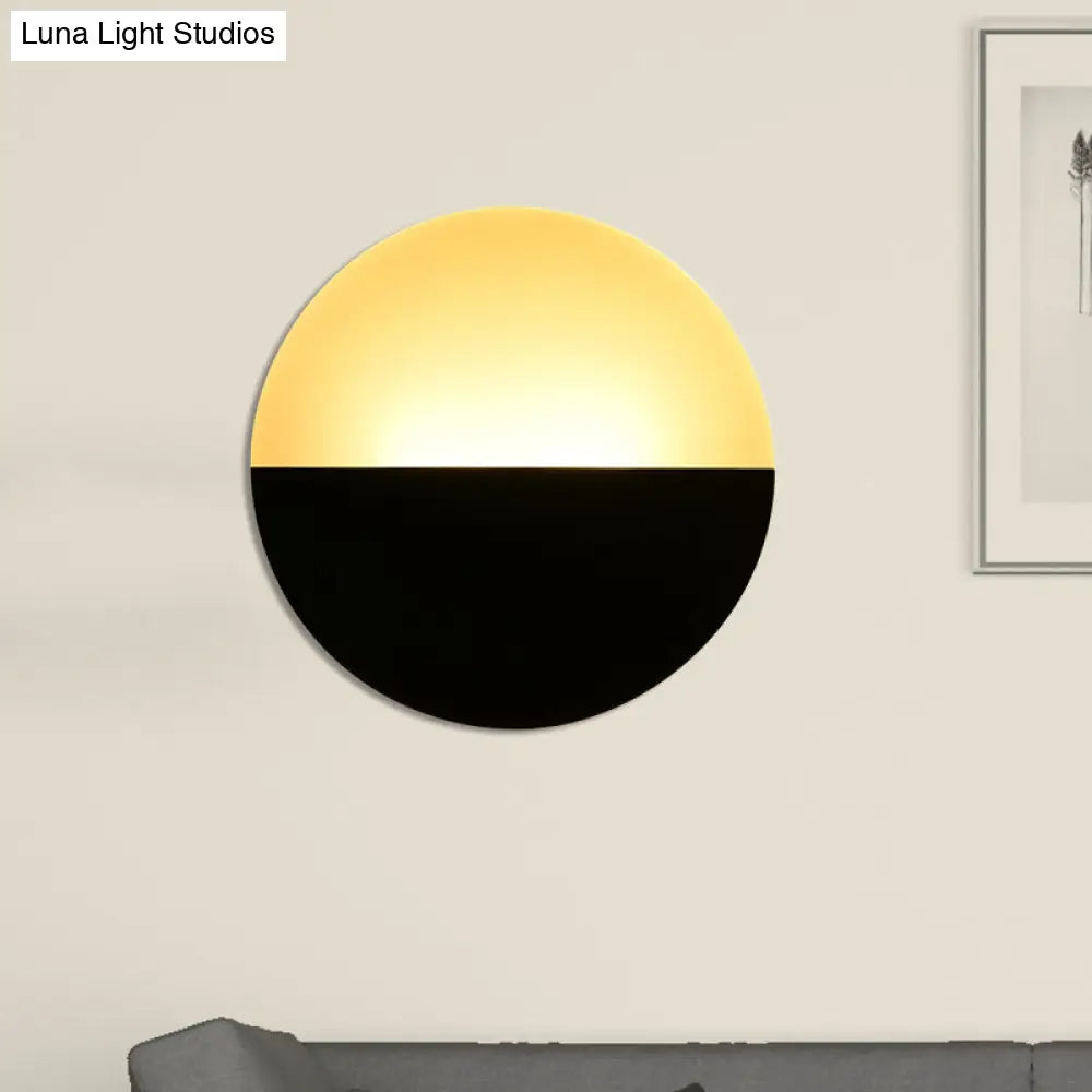 DecorBites™ DecorBites™ Round Acrylic LED Wall Sconce - Simplicity at its Finest (White/Black)