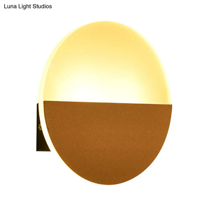 DecorBites™ DecorBites™ Round Acrylic LED Wall Sconce - Simplicity at its Finest (White/Black)