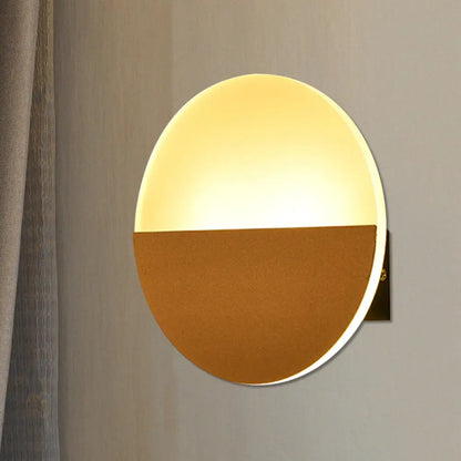 DecorBites™ DecorBites™ Round Acrylic LED Wall Sconce - Simplicity at its Finest (White/Black)