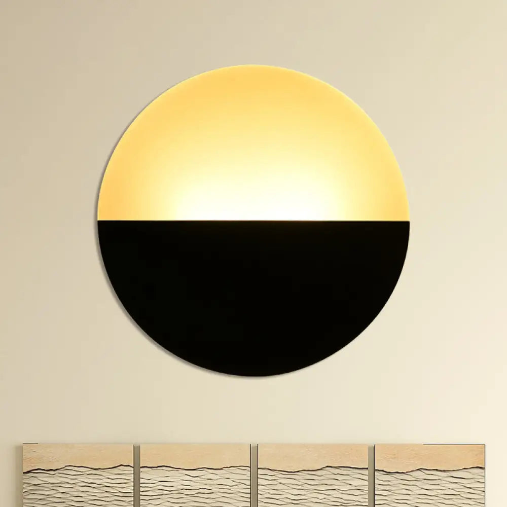 DecorBites™ DecorBites™ Round Acrylic LED Wall Sconce - Simplicity at its Finest (White/Black)