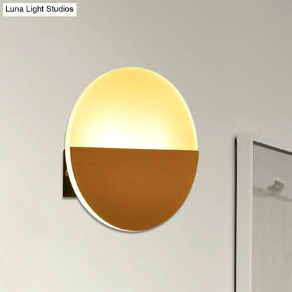 DecorBites™ DecorBites™ Round Acrylic LED Wall Sconce - Simplicity at its Finest (White/Black)