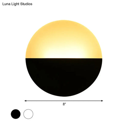 DecorBites™ DecorBites™ Round Acrylic LED Wall Sconce - Simplicity at its Finest (White/Black)