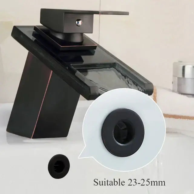 Black matte modern bathroom faucet with angular design complements decorbites brass sink overflow cover set