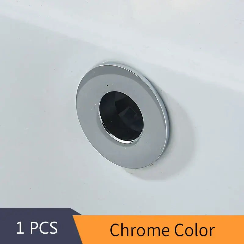 Chrome-finished circular brass sink overflow cover with polished metallic finish for kitchen and bathroom decorbites brass sink inserts
