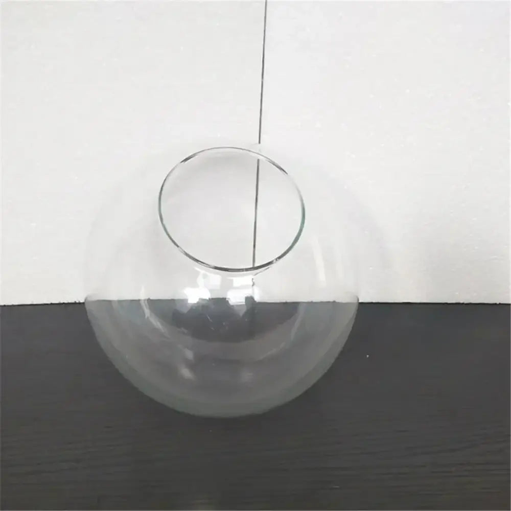 Clear glass spherical lamp shade replacement with wide open top and smooth surface for decorbites clear glass decor