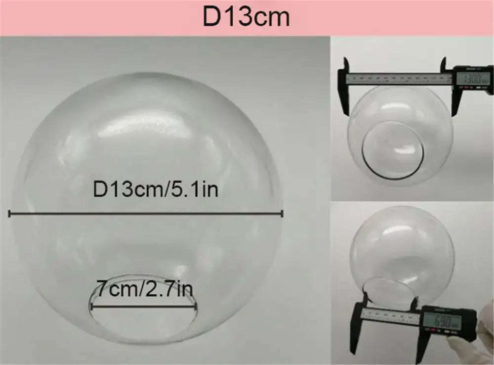 Clear plastic balloon shaped round clear glass lamp shade replacement with 13cm diameter for decorbites clear glass fishbowl cover