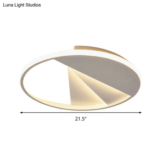 DecorBites™ DecorBites™ Round LED Ceiling Lamp in Multiple Colors: Simple Aluminum Flush Mount Fixture