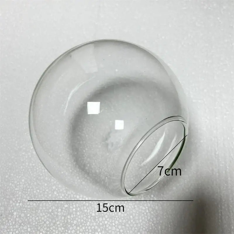 Clear glass globe with 15 cm diameter and 7 cm opening for ruby red swirl glass ball pendant lamp decorbites glass ball pendant