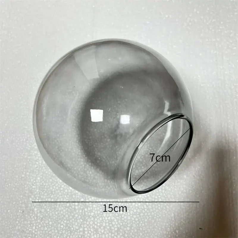 Clear glass ball pendant with 7cm opening and smooth surface for decorbites glass ball pendant lamp decor