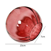 Translucent ruby red decorbites glass ball pendant lamp with smooth gloss and subtle internal swirls for living room decor