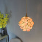 Ruchbah - Tiffany Style Blue/Clear/Pink Glass Pendant Ceiling Light