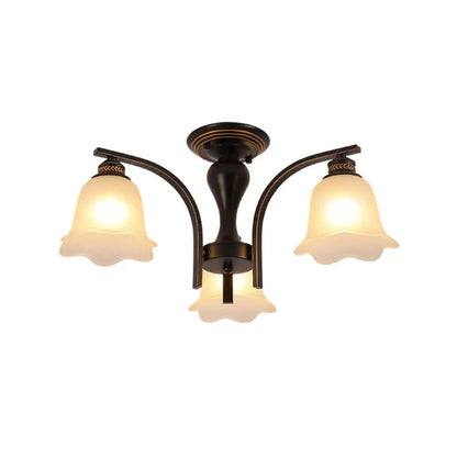 DecorBites™ DecorBites™ Rural Black/Gold Cylinder Ceiling Light with Crystal Accents for Dining Room