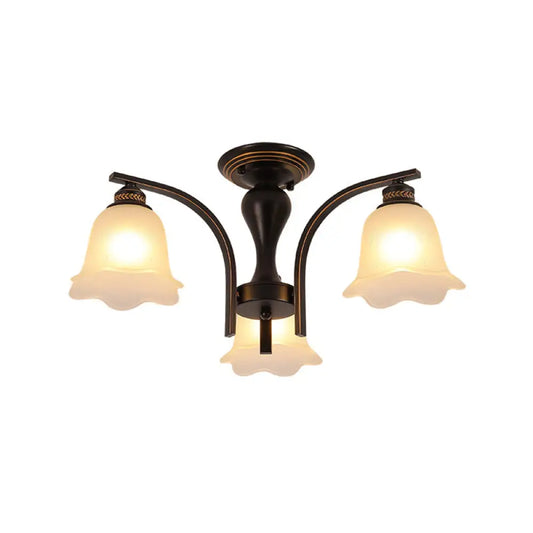 DecorBites™ DecorBites™ Rural Black/Gold Cylinder Ceiling Light with Crystal Accents for Dining Room