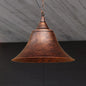 Rust Finish Bell Pendant Light - Farmhouse Style, Wrought Iron, 1-Bulb - Restaurant Ceiling Mount