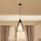 Rustic 1-Light Iron Ceiling Pendant Lamp in Black - Cone/Oval/Globe Suspended Lighting for Dining Room