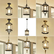 Rustic black and brass outdoor hanging lantern light patio fixture with clear glass panels black rustic outdoor decorbites