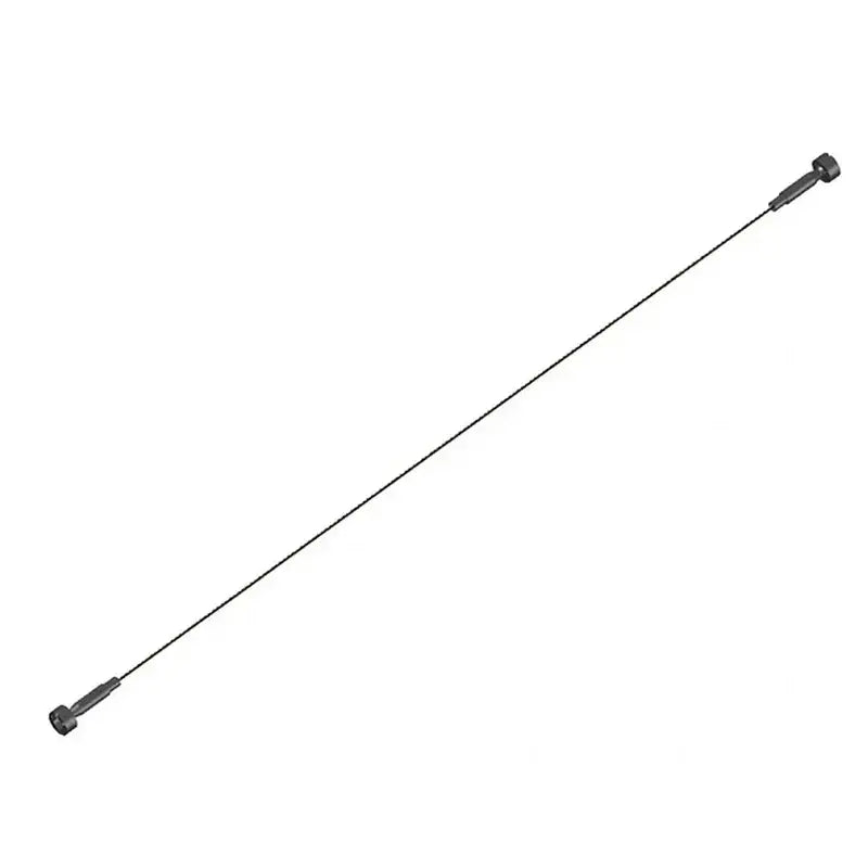 Rustic black and white steel wall lamp strip with black bicycle brake cable and metallic ends for aisle brick decor