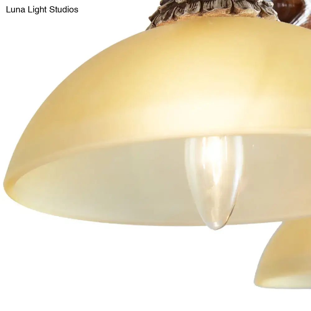 DecorBites brown amber glass island lamp with dark bronze metal fixture traditional suspension light for restaurants