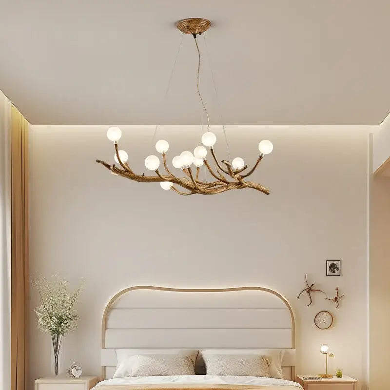Rustic brown antique brass branch glass bubble chandelier with frosted globe bulbs for dining room decorbites glass bubble