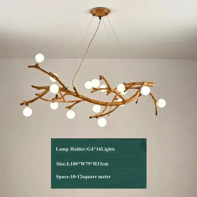 Rustic brown branch glass bubble chandelier with golden tones and white globe lights for dining room decorbites glass bubble