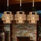 Rustic Canopy Pendant Light with Dual Shade - 3/6 Lights in Brown