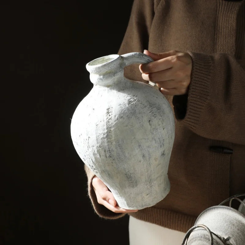 Rustic Handmade Ceramic Vase for Home Decor - Vase