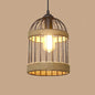 Rustic Hemp Rope Pendant Light Fixture with Brown Bulb