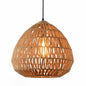 Rustic Hemp Rope Pendant Light with Vintage Cage