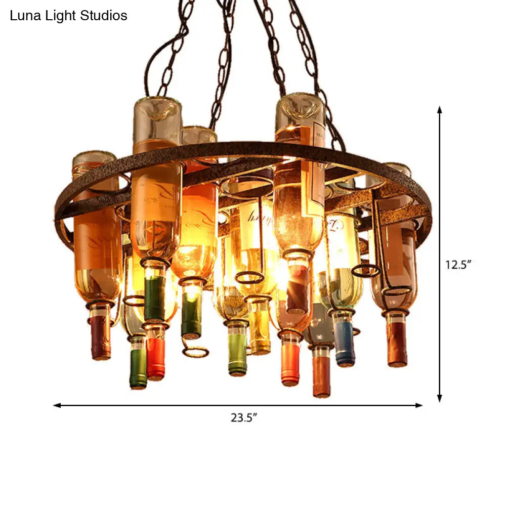Rustic Metal Pendant Lighting Kit - Industrial Style Hang Lights for Dining Room - 1/2/3 Light Options - Round/Square/Rectangle Shapes