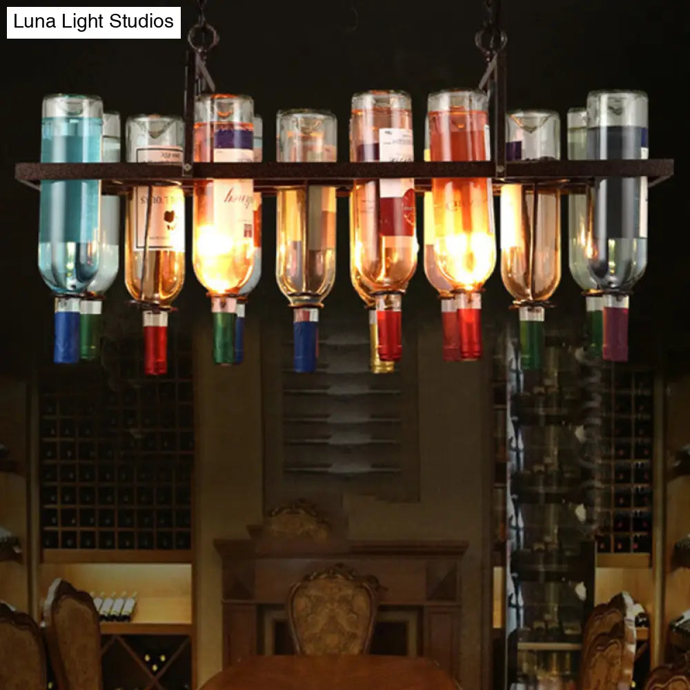 Rustic Metal Pendant Lighting Kit - Industrial Style Hang Lights for Dining Room - 1/2/3 Light Options - Round/Square/Rectangle Shapes