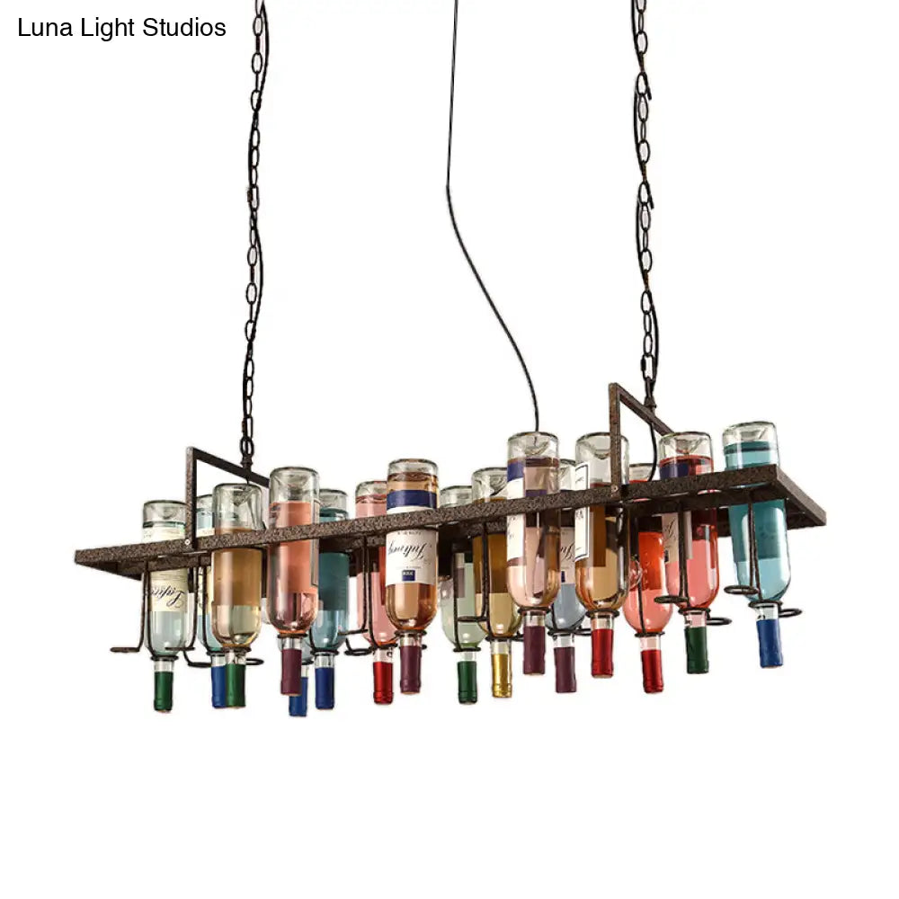 Rustic Metal Pendant Lighting Kit - Industrial Style Hang Lights for Dining Room - 1/2/3 Light Options - Round/Square/Rectangle Shapes