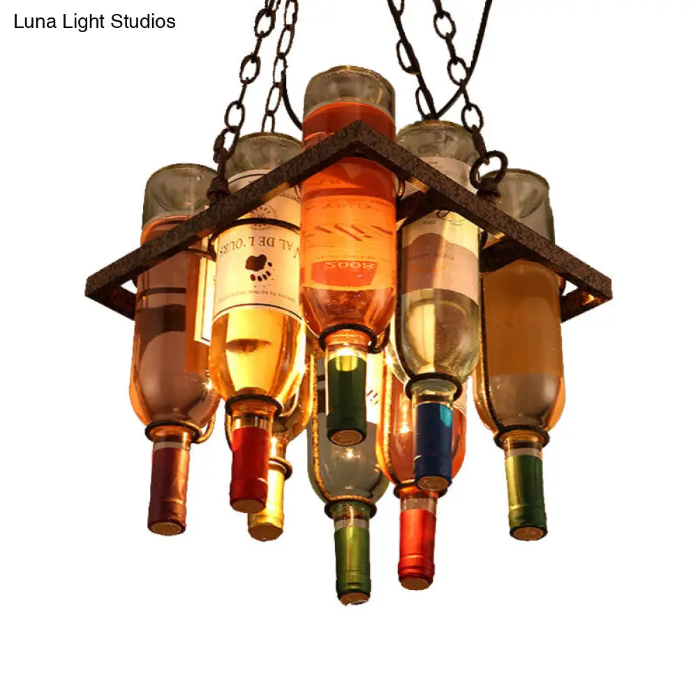 Rustic Metal Pendant Lighting Kit - Industrial Style Hang Lights for Dining Room - 1/2/3 Light Options - Round/Square/Rectangle Shapes