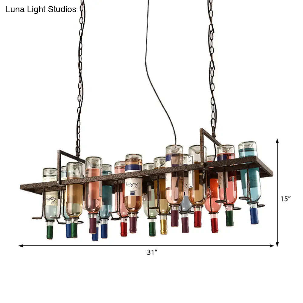 Rustic Metal Pendant Lighting Kit - Industrial Style Hang Lights for Dining Room - 1/2/3 Light Options - Round/Square/Rectangle Shapes