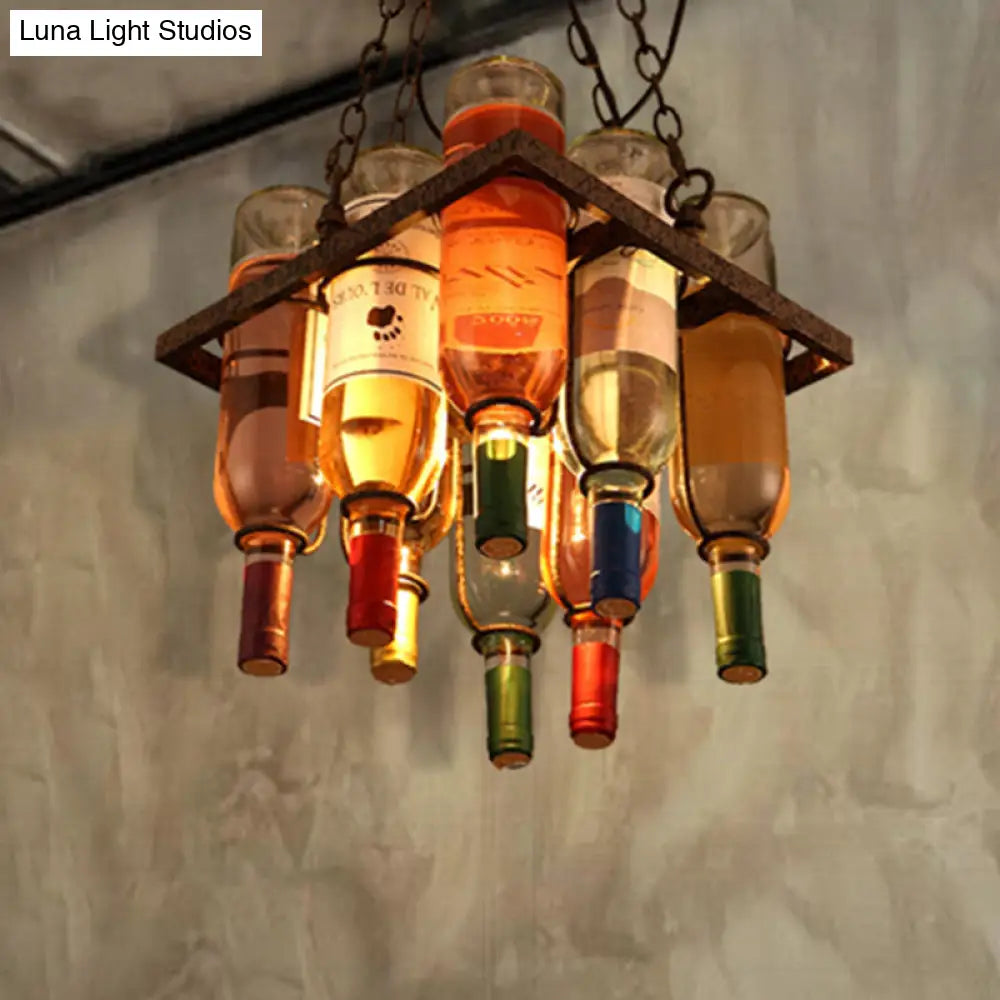 Rustic Metal Pendant Lighting Kit - Industrial Style Hang Lights for Dining Room - 1/2/3 Light Options - Round/Square/Rectangle Shapes