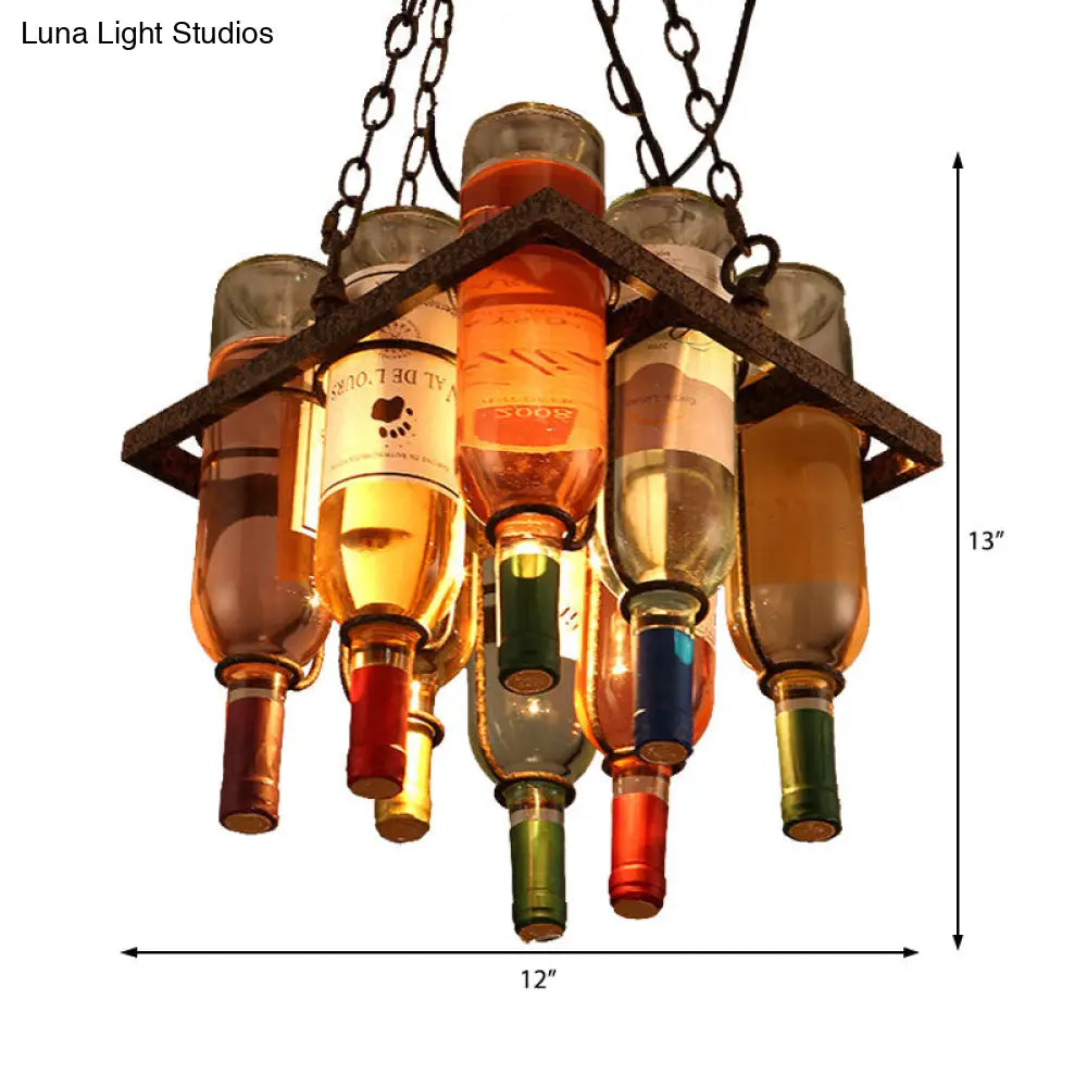 Rustic Metal Pendant Lighting Kit - Industrial Style Hang Lights for Dining Room - 1/2/3 Light Options - Round/Square/Rectangle Shapes