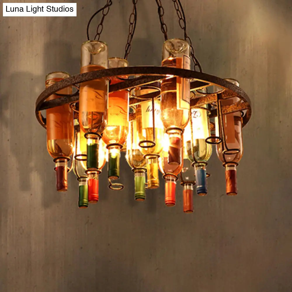 Rustic Metal Pendant Lighting Kit - Industrial Style Hang Lights for Dining Room - 1/2/3 Light Options - Round/Square/Rectangle Shapes