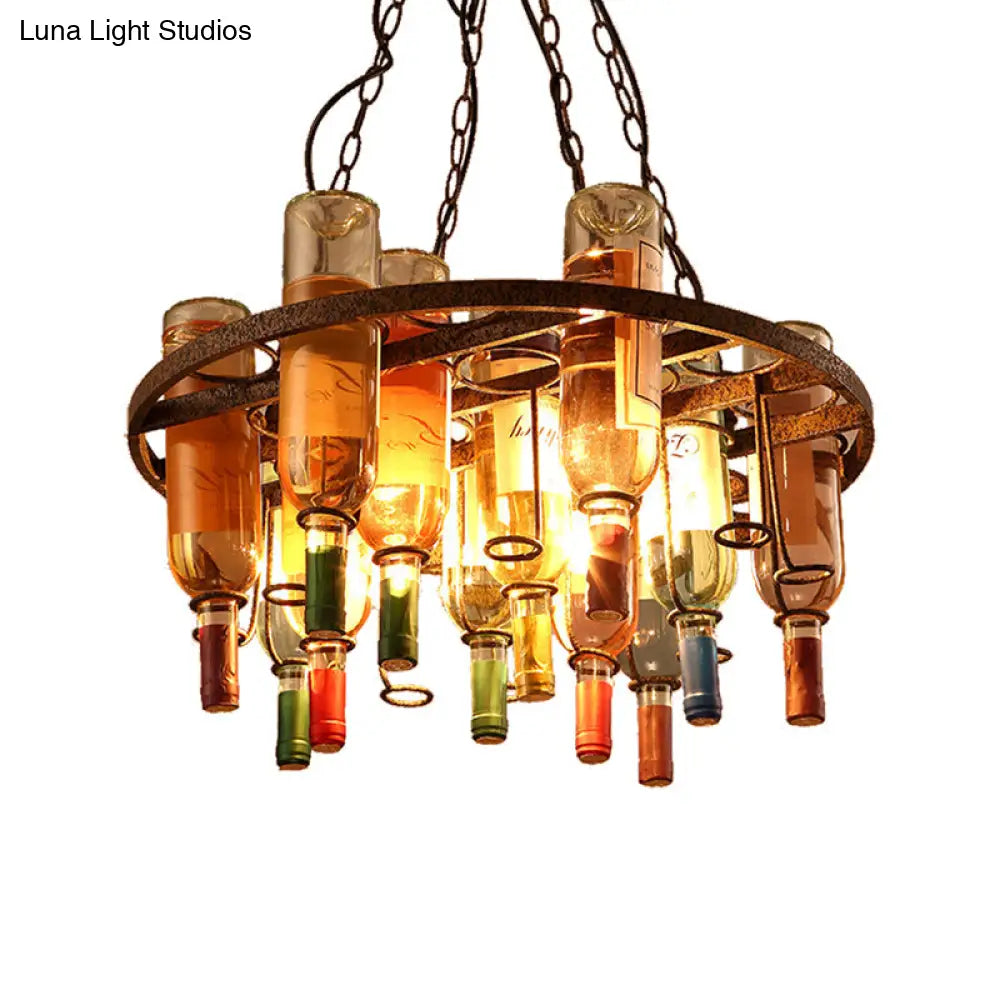 Rustic Metal Pendant Lighting Kit - Industrial Style Hang Lights for Dining Room - 1/2/3 Light Options - Round/Square/Rectangle Shapes