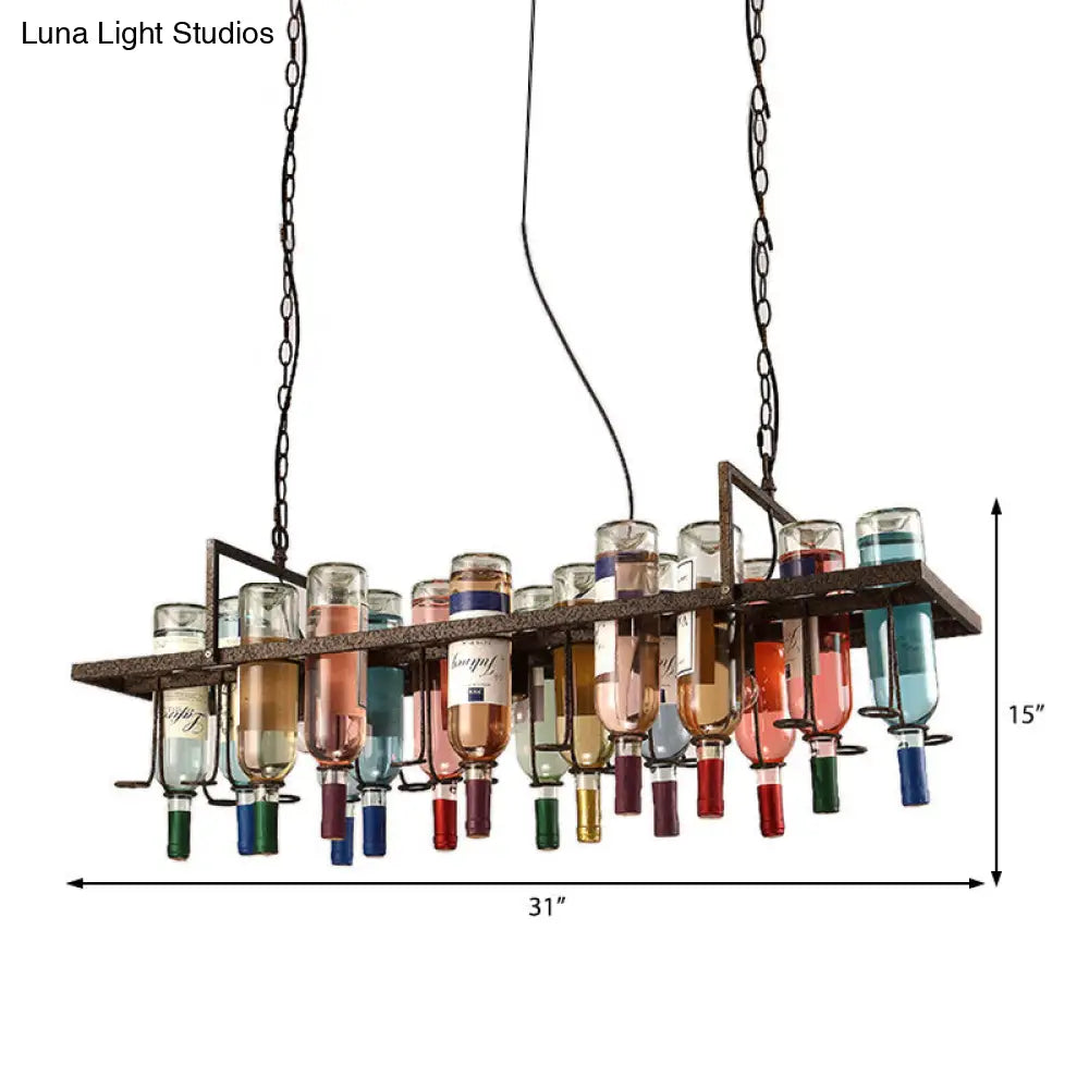 Rustic Metal Pendant Lighting Kit - Industrial Style Hang Lights for Dining Room - 1/2/3 Light Options - Round/Square/Rectangle Shapes