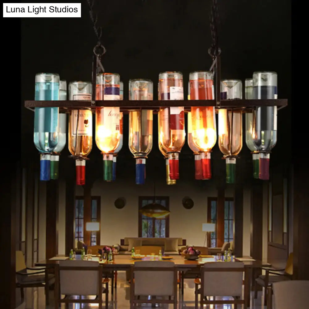 Rustic Metal Pendant Lighting Kit - Industrial Style Hang Lights for Dining Room - 1/2/3 Light Options - Round/Square/Rectangle Shapes