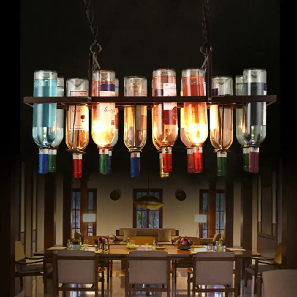 Rustic Metal Pendant Lighting Kit - Industrial Style Hang Lights for Dining Room - 1/2/3 Light Options - Round/Square/Rectangle Shapes