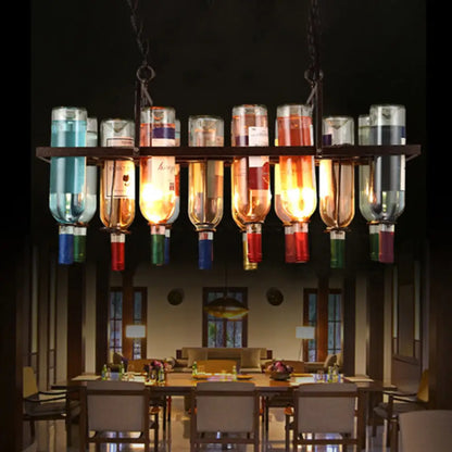 Rustic Metal Pendant Lighting Kit - Industrial Style Hang Lights for Dining Room - 1/2/3 Light Options - Round/Square/Rectangle Shapes