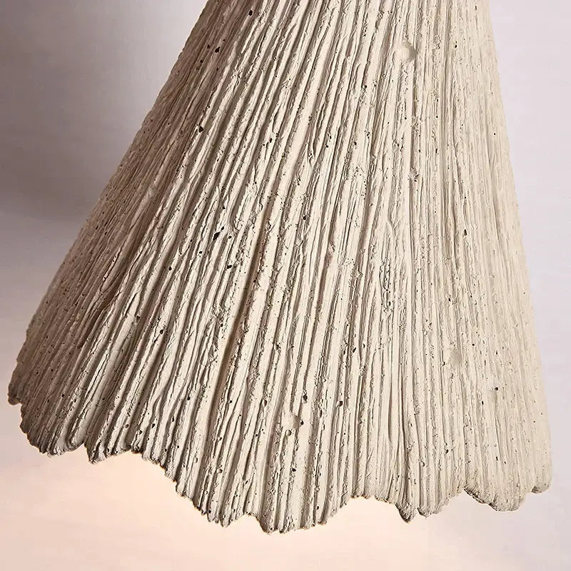 Rustic woven grayish brown textured concrete decorbites designer pendant lampshade with scalloped edge pendant lamps collection