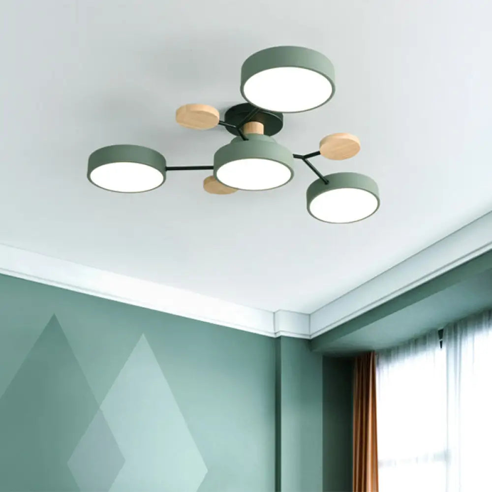 DecorBites™ DecorBites™ Samantha -  Semi Flush Mount Light Macaron LED Acrylic Semi-Flush Mount Ceiling Fixture