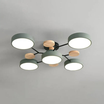 DecorBites™ DecorBites™ Samantha -  Semi Flush Mount Light Macaron LED Acrylic Semi-Flush Mount Ceiling Fixture