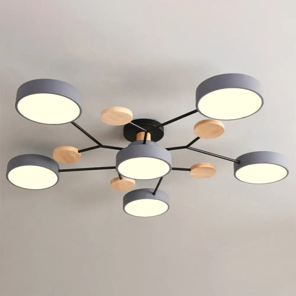 DecorBites™ DecorBites™ Samantha -  Semi Flush Mount Light Macaron LED Acrylic Semi-Flush Mount Ceiling Fixture