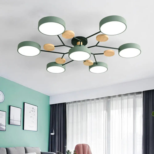 DecorBites™ DecorBites™ Samantha -  Semi Flush Mount Light Macaron LED Acrylic Semi-Flush Mount Ceiling Fixture